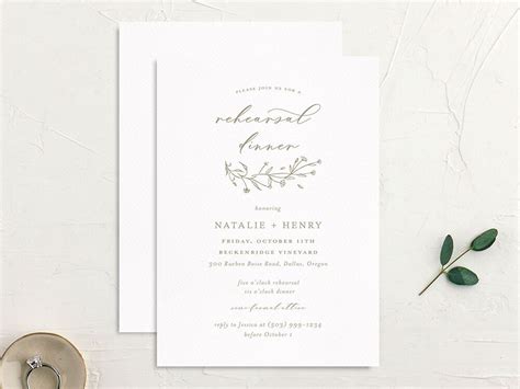 Invitations Rehearsal Dinner Invitation Custom Wedding Watercolor Navy ...