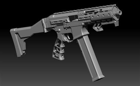 [WiP] LWRC SMG 45 (Weapon) — polycount