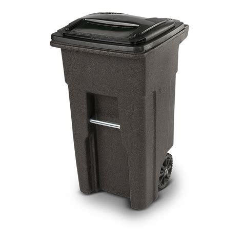 Toter 32 Gallon Trash Can Brownstone with Wheels and Lid - Walmart.com ...