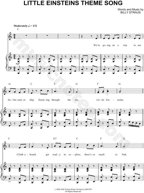 "Little Einsteins Theme Song" from 'Little Einsteins' Sheet Music in C ...