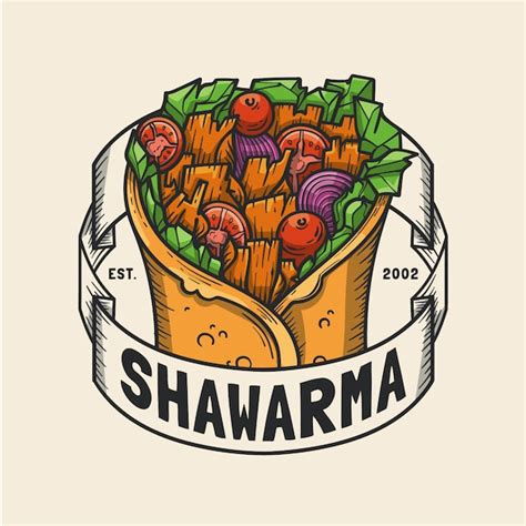 Free Vector | Hand drawn shawarma logo template