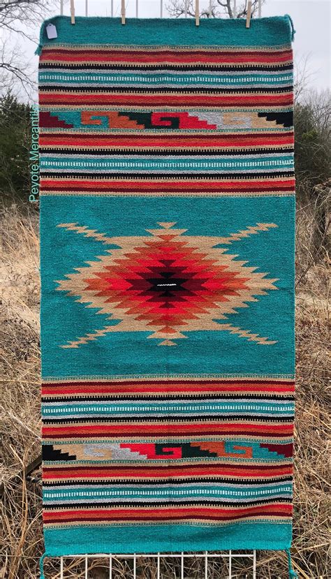 32 x 64 Turquoise Southwestern Rug Tribal Rug | Etsy