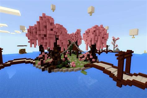 Minecraft PE: Build #8 Cherry Blossom Park | Minecraft Amino