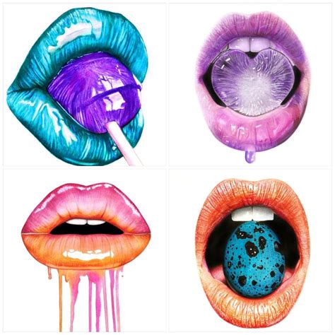 Jasmin Ekström Mixed lip drawings | Lips drawing, Lip drawing, Colorful ...