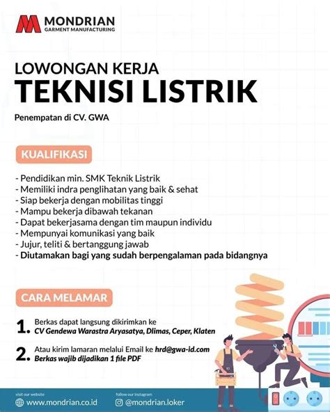 Lowongan Teknisi Listrik - Homecare24