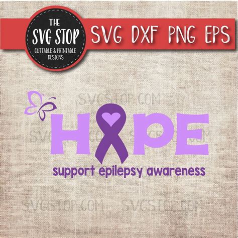 Epilepsy Awareness Ribbon SVG Svg Dxf Png Eps Clipart | Etsy