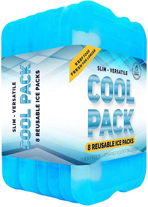 Healthy Packers Ice Pack for Lunch Box - Freezer Packs - Original Cool Pack, Slim & Long-Lasting ...