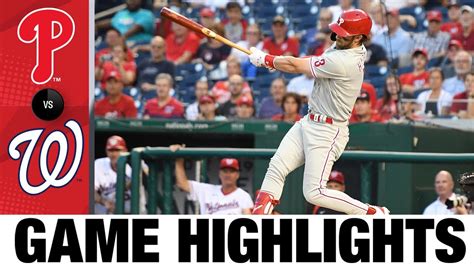 Phillies vs. Nationals Game Highlights (8/30/21) | MLB Highlights - YouTube