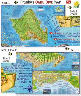 Oahu Dive Map. This waterproof map includes information for Scuba Divers, Snorkelers, Kayakers ...