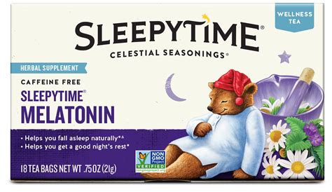 Celestial Seasonings Sleepytime Wellness Melatonin Herbal Tea Bags, 18 Count - Walmart.com