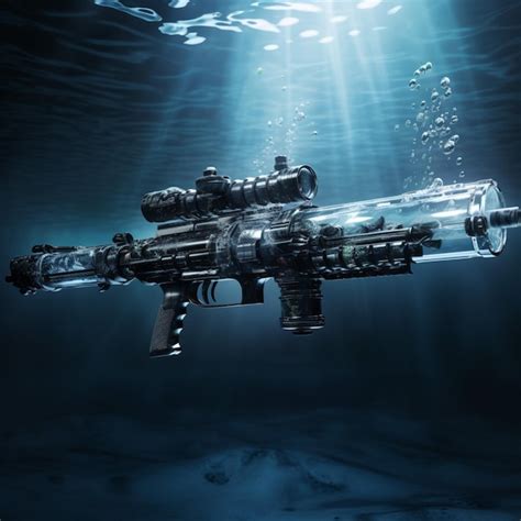 Premium AI Image | Underwater rifle with white background high quality