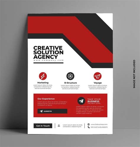 Red Flyer Design Layout Template in A4 Size. | Flyer design layout ...