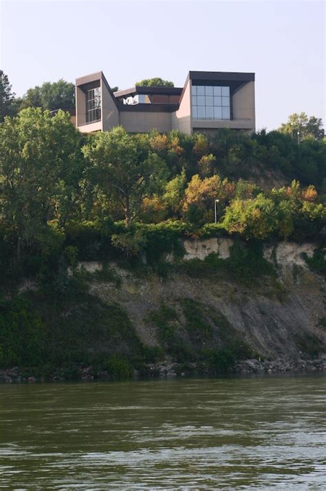 Gavins Point Dam Visitors Center seen from the Training Dike