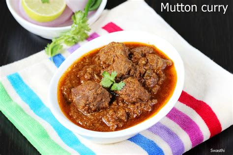 Mutton Curry Recipe (Mutton Masala Gravy) - Swasthi's Recipes