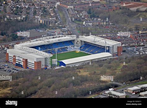 Aerial photograph of Blackburn Rovers Ewood Park Stock Photo - Alamy