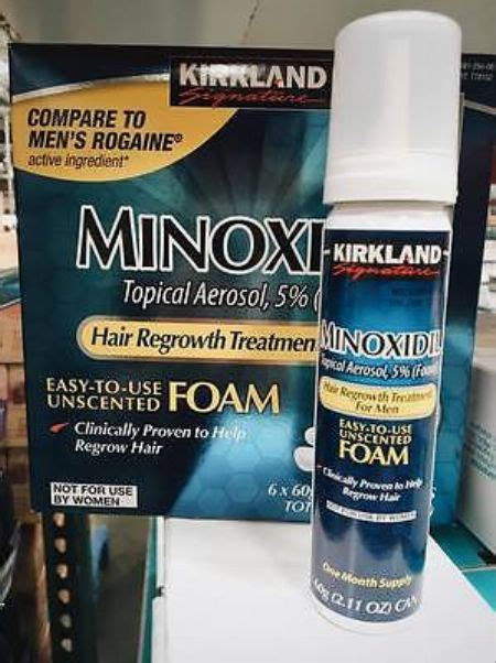 Kirkland Signature Minoxidil Foam 2.11oz (1 Bottle) [ All Health and ...