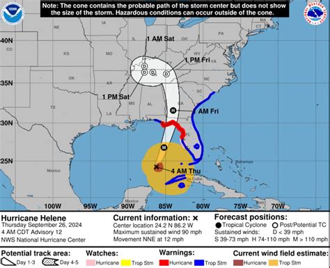 Map shows predicted path of ‘potentially catastrophic’ Helene as Florida gets ready for ...