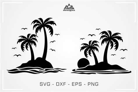 Palm Tree Outline Svg : Free Svg Summertime Sublimation Palm File For Cricut | Bodewasude