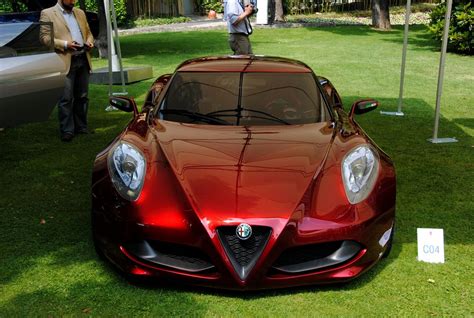 Alfa Romeo 4C Cherry Red Metallic Concorso d’Elegance Villa d’Este 2012 front high | Revival ...