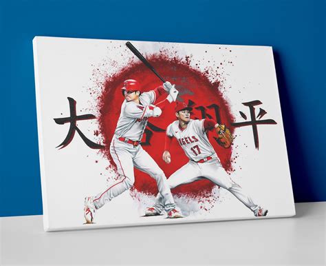 Shohei Ohtani Painting Poster or Wrapped Canvas – Player Season