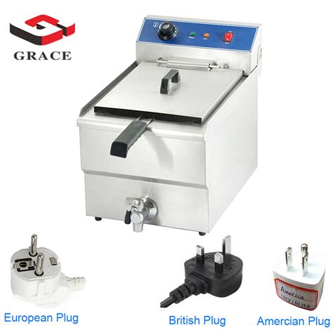 10L Commercial Electric Countertop Deep Fryer With Front Drain