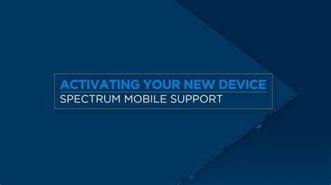 Spectrum Mobile Activation – New Device - YouTube