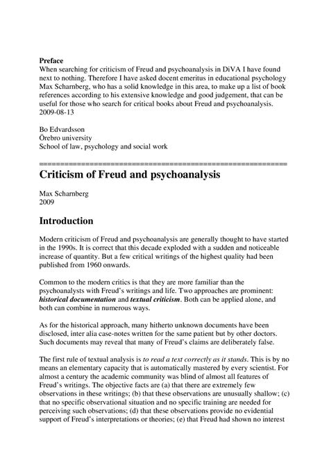 Criticism of Freud and psychoanalysis | Study Guides, Projects ...