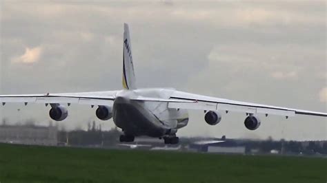 Antonov 124 landing at Doncaster Airport 29th April 2018 - YouTube