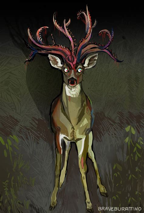 Creature Concept Art, Creature Design, Creature Art, Wendigo, Not Deer Cryptid Art, Modern ...