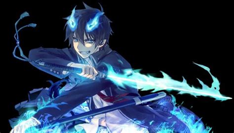 Okumura Rin, blue flames, flames of Satan, Kurikara; Blue Exorcist | Blue exorcist anime, Blue ...