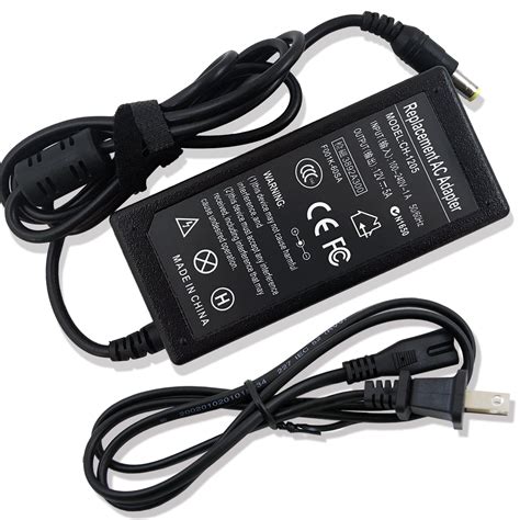 12 Volt 5 Amp (12V 5A) 60W AC Adapter Charger Power Supply Cord for Acer BenQ LCD Monitor 5.5mm ...