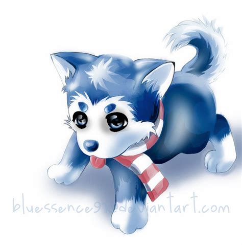 Winter kawaii husky | Cute husky puppies, Cute anime character, Cute ...