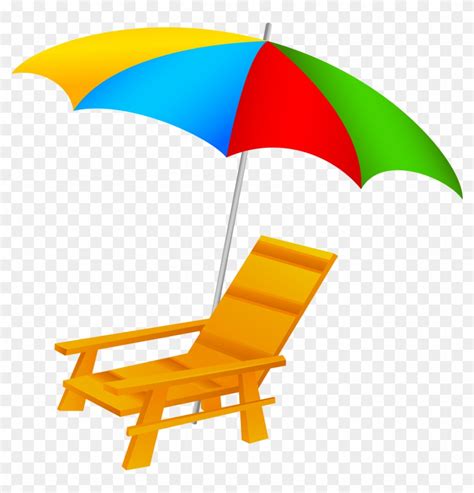 Beach Umbrella And Chair Png Clip Art - Beach Chair And Umbrella ...