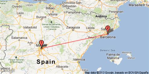 Distance Between Madrid and Barcelona Spain | World Fast Train