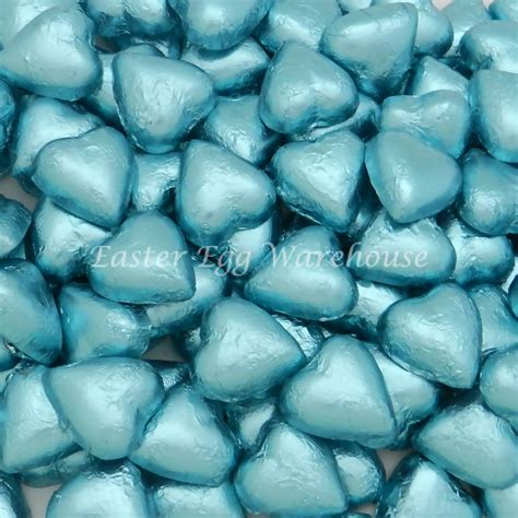 Milk Chocolate Hearts - Light Blue 1kg - 115 pieces - Made in Australia ...