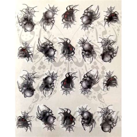 Halloween Nail Art Spider Web Black Spider Nail Water Decals