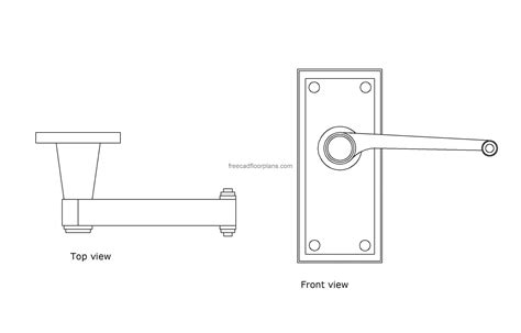 Antique Door Handle, AutoCAD Block - Free Cad Floor Plans