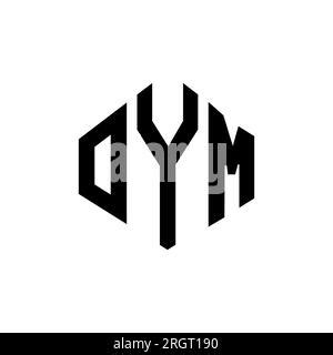 OYM letter logo design with polygon shape. OYM polygon and cube shape ...