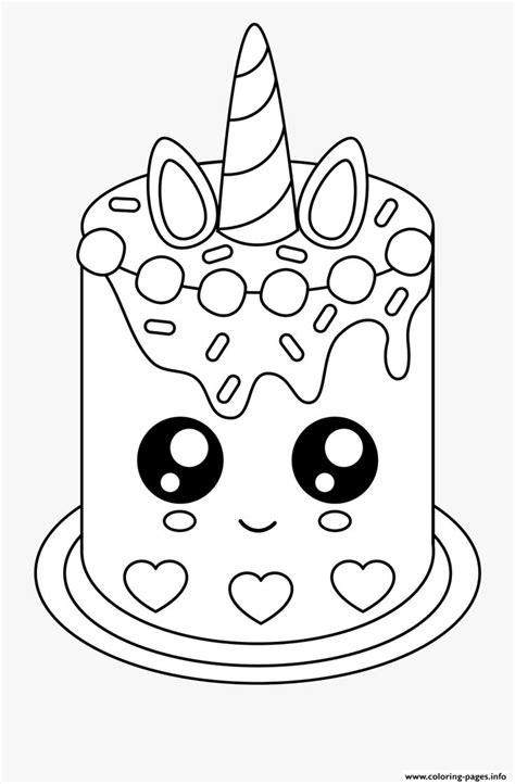 Print easy cake unicat coloring pages | Coloring pages, Unicorn ...