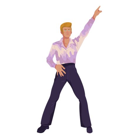 70s disco move character - Transparent PNG & SVG vector file