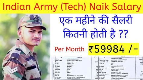 Indian Army (Technical) Naik Rank Salary ₹ Per Month ?? - YouTube