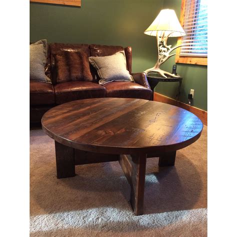 Reclaimed Wood Round Coffee Table | Four Corner Furniture | Bozeman MT