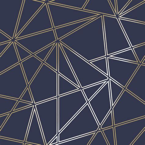 Paladium Geometric Wallpaper Navy / Gold Holden 90112 Wallpaper Sales