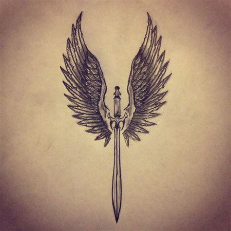 Angel With Sword Tattoo | Body Art | Pinterest | Sword tattoo, Tattoo and Wing tattoo designs