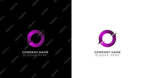 Premium Vector | Colorful letter o logo design with black and white ...