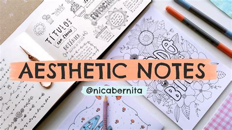 HOW TO TAKE AESTHETIC NOTES 🌼 BORDER DESINGS 🌿 TITLE IDEAS 🌻 FRONT PAGE DESIGNS with flowers ...