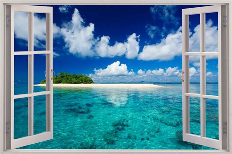 Free download Exotic Beach View Wall Stickers Film Mural Art Decal Wallpaper eBay [2000x1333 ...