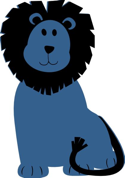 Blue Lion Clip Art at Clker.com - vector clip art online, royalty free ...