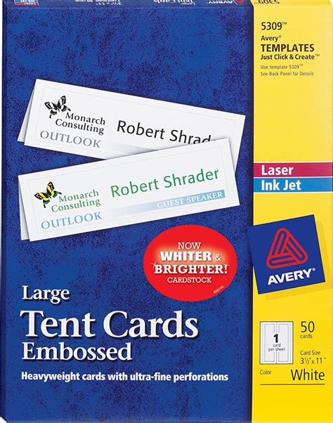 Avery® Large Embossed Tent Cards-5309 - Avery Online Singapore