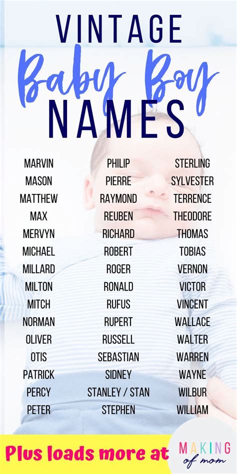 100+ Old Fashioned Baby Boy Names Making a Comeback in 2021 | Vintage ...